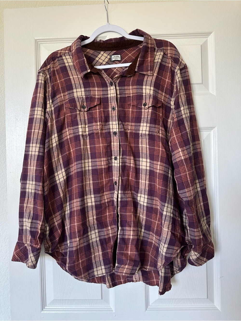 Kavu Billie Jean Flannel Shirt Plaid Button Down Long Sleeve True Outdoor Wear